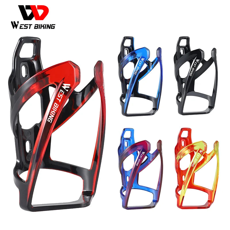 WEST BIKING Bicicleta Gaiola para Garrafa de Água Colorido Gradiente Ciclismo Suporte para Garrafa Ultraleve MTB Bicicleta de Estrada Suporte para Garrafa de Água